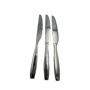 Stainless Steel Dinner‎ Knives Set of 3 China 8.5" Modern Flatware Silverware